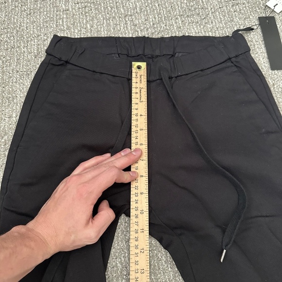 Attachment Pants Mens Black Drawstring Tapered Stretch Made Japan S - Picture 4 of 9